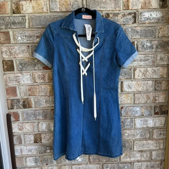 white christmas dresses Delilah Denim Dress